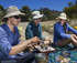 Enjoying lunch on a Canoe the Coorong tour