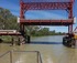 Passing under Paringa Lift Bridge, near Renmark on Goolwa to Mildura Murray River Cruise