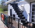 Stairs to the spa and sun deck