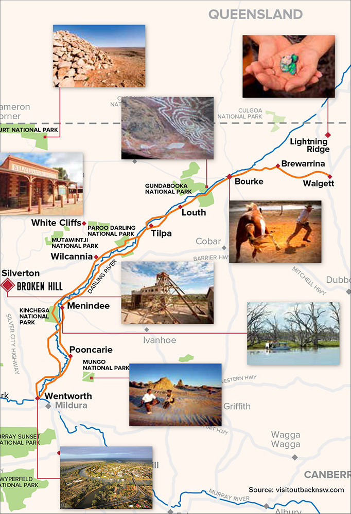 Darling River Run map