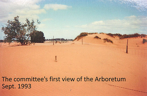 The committee's first view of the Arboretum September 1993