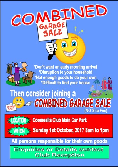 Coomealla Club Combined Garage Sale