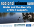 NATIONAL SCIENCE WEEK- Water and the diversity of life it supports logo
