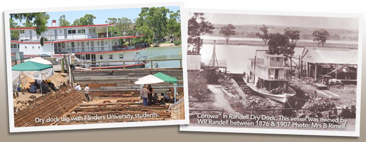 Dry dock dig with Flinders Uni : 'Corowa' in Randell Dry Dock