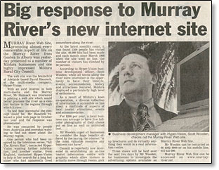 Big response to Murray River's new internet site