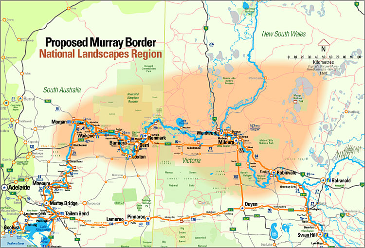 Proposed boundary for Murray Mungo Tri-State National Landscape