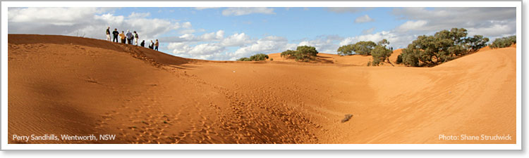 National Landscapes committee at the top of a ridge at Perry Sandhills, Wentworth