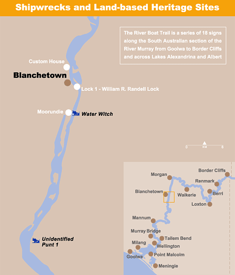 Blanchetown map