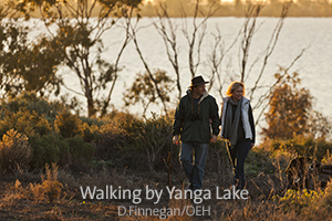 Walking by Yanga Lake