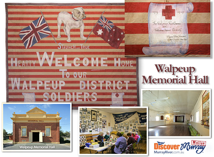 Walpeup WWI banner and hall