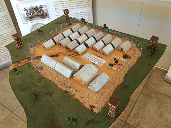 Loveday Internment Camp model - Barmera - Discover Murray River War Trail